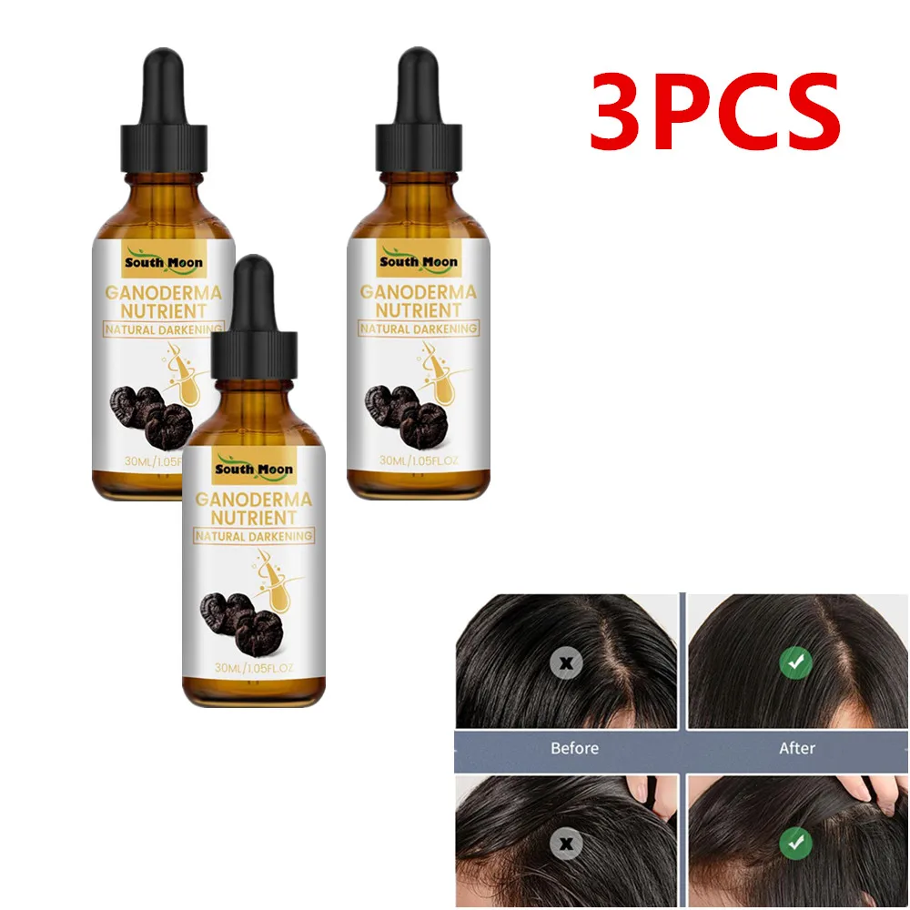 Licorice Root Sticks - เซรั่มแก้ผมเป็นสีเทา3ชิ้นเซรั่มแก้โดเมียมสารอาหารจากธรรมชาติเข้ม30มล. เซรั่มต่อต้านผมสีเขียวเพื่อส่งเสริมสุขภาพ