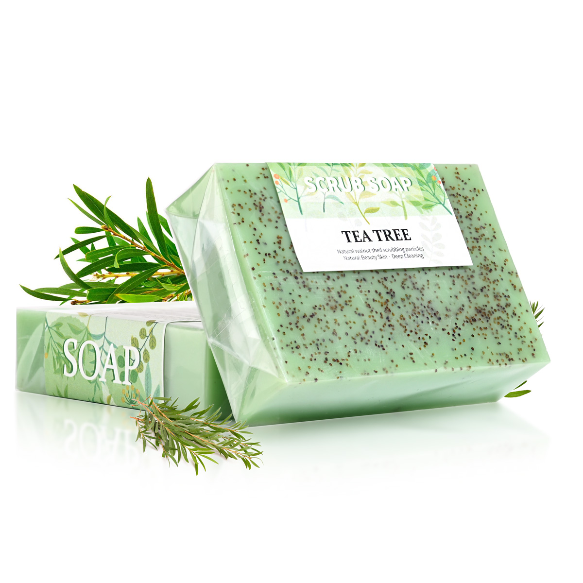 Moringa Leaf Powder - M+100G สบู่ฟองน้ำมันทีทรี ครีมไวท์เทนนิ่งทำมือจากธรรมชาติ ช่วยผลัดเซลล์ผิวและลดสิว ยอดขายอันดับหนึ่ง