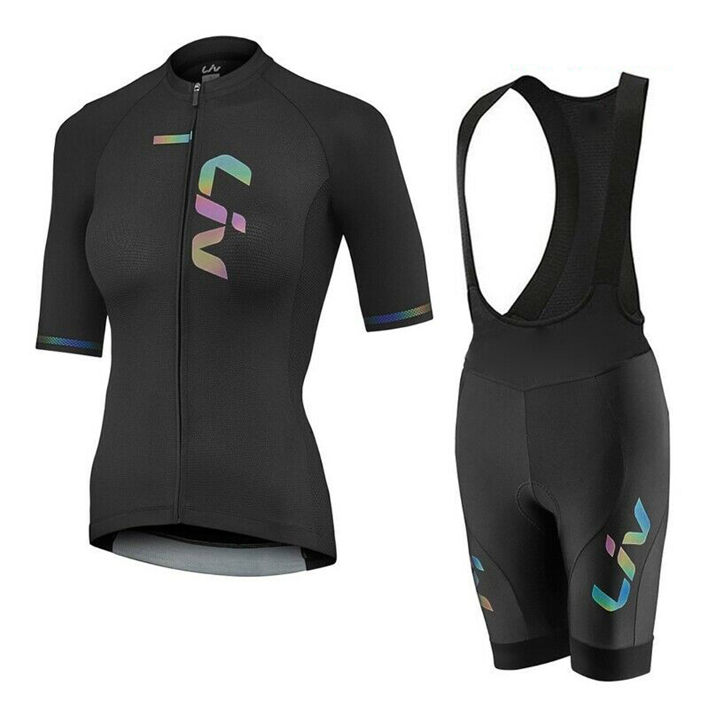 Wellness X - ชุดกางเกงขาสั้นสำหรับเสื้อเจอร์ซีย์นักปั่นชุดปั่นจักรยานเสือภูเขาแขนสั้น19D ผู้หญิงชุดปั่นจักรยานเสื้อสำหรับใส่ปั่นจักรยานเสื้อสำหรับผู้หญิง
