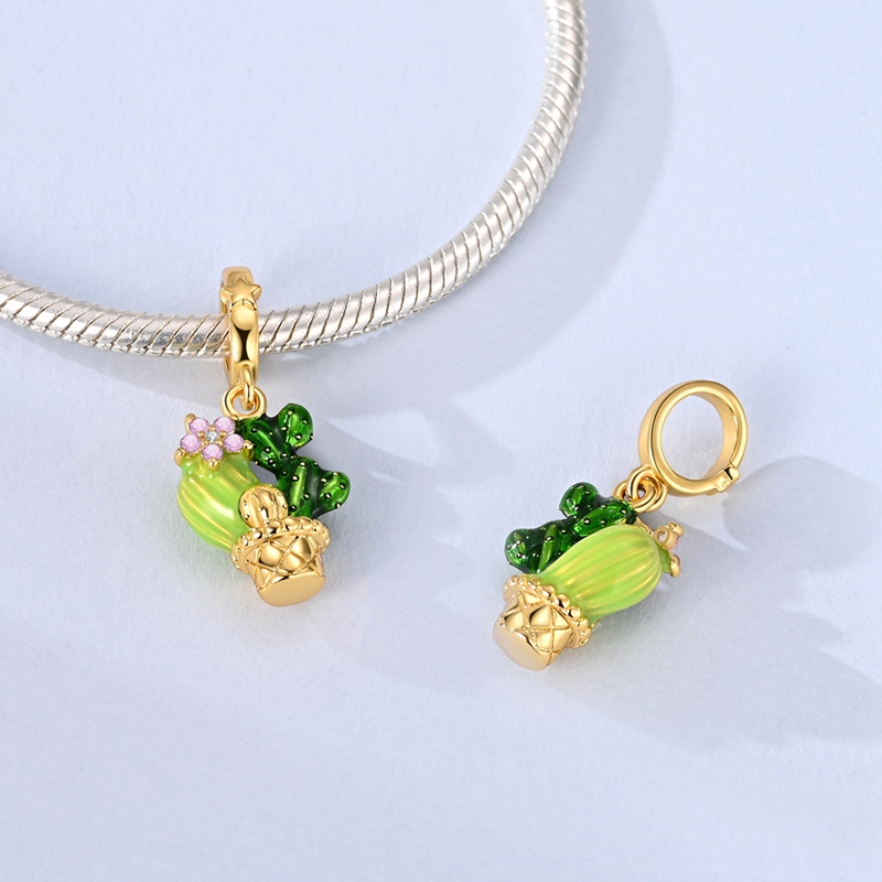 จี้เงินแท้ 925 รูปใบโคลเวอร์สี - Red Clover Flower บทวิจารณ์และราคา