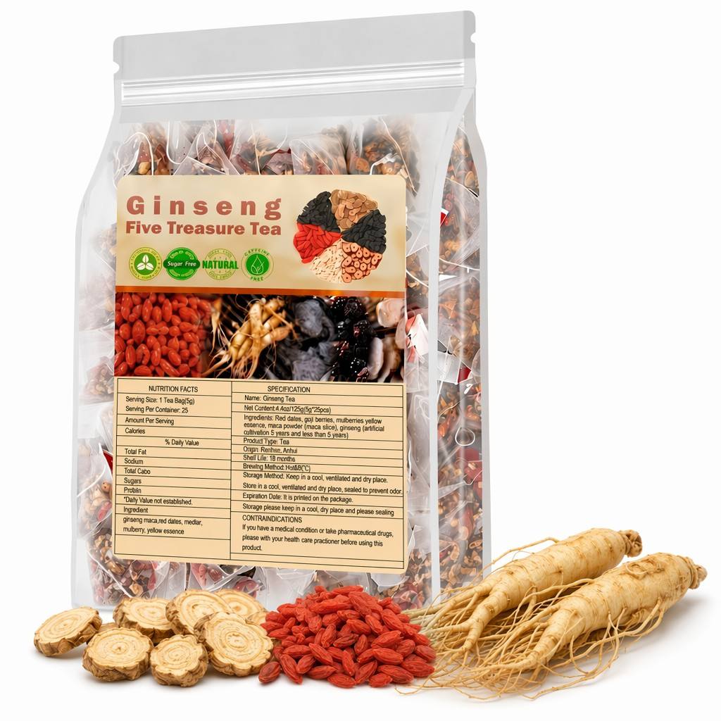 ชาโสมห้าสมบัติพรีเมียม – ชาสมุ - Wellness Herbal Tea Blends บทวิจารณ์และราคา